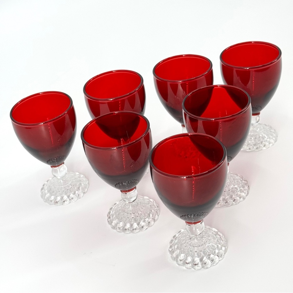 Vintage (7) Anchor Hocking Boopie Cordial/Desert Wine Glasses - Picture 2 of 7